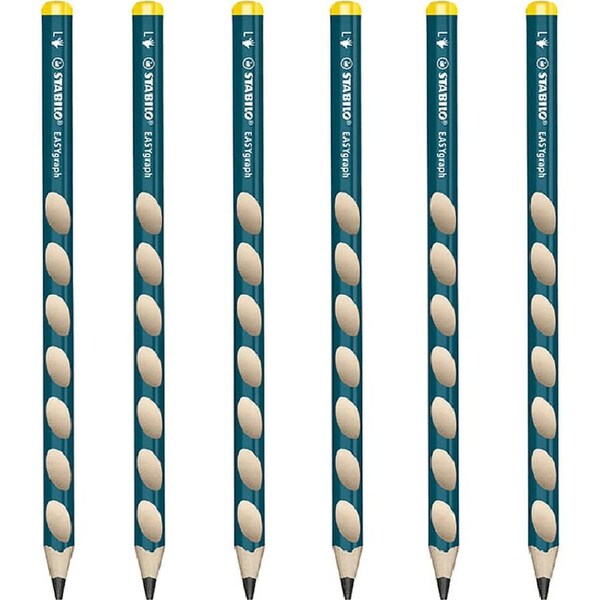 Stabilo EasyGraph Learning Graphite Pencils Left Handed 6 Pack