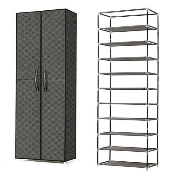 Ozoffer 10 Tiers Shoe Rack Stackable Fabric Cabinet Storage Holder Wardrobe Organiser AU
