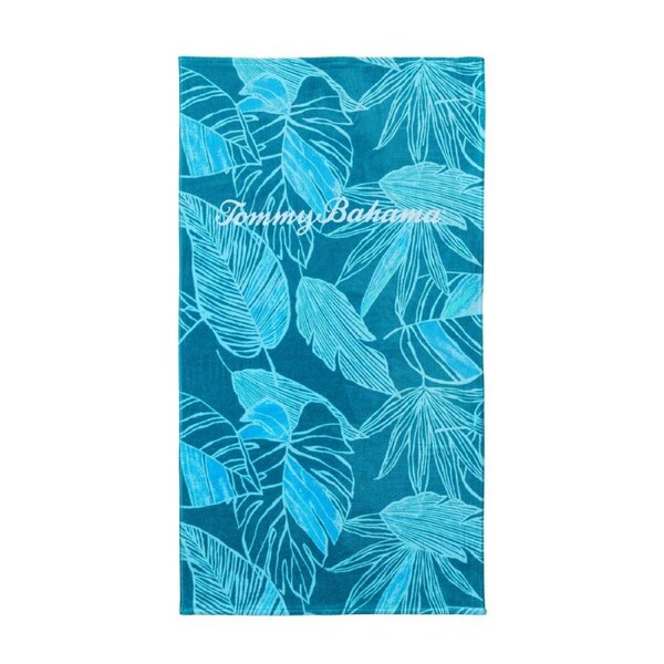 Tommy Bahama Monstera Beach Towel Teal