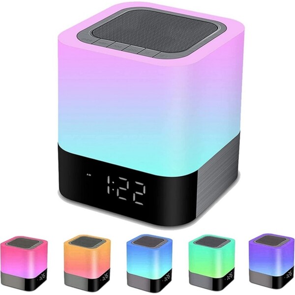 Bluetooth Speaker Night Lights Alarm Clock Bluetooth Speaker MP3 Player