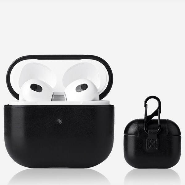2Pcs Full Body Protection Shockproof Earphone Case with Keychain for Apple AirPods 3