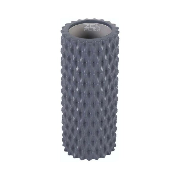 Zen Flex Fitness EVA Foam Back Massage Yoga Roller - Grey - 14x14x33cm