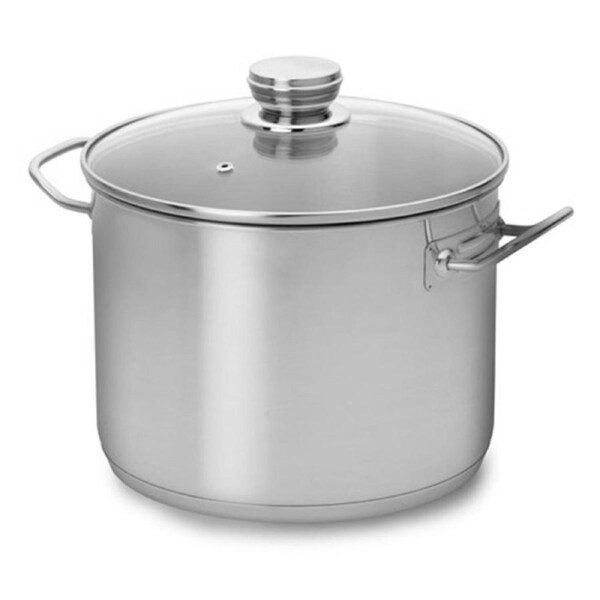 Stainless Steel Stockpot with Glass Lid - 7.6L 24cm