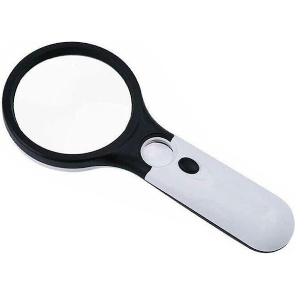 Handheld Reading Glass Magnifier with Light - 45X