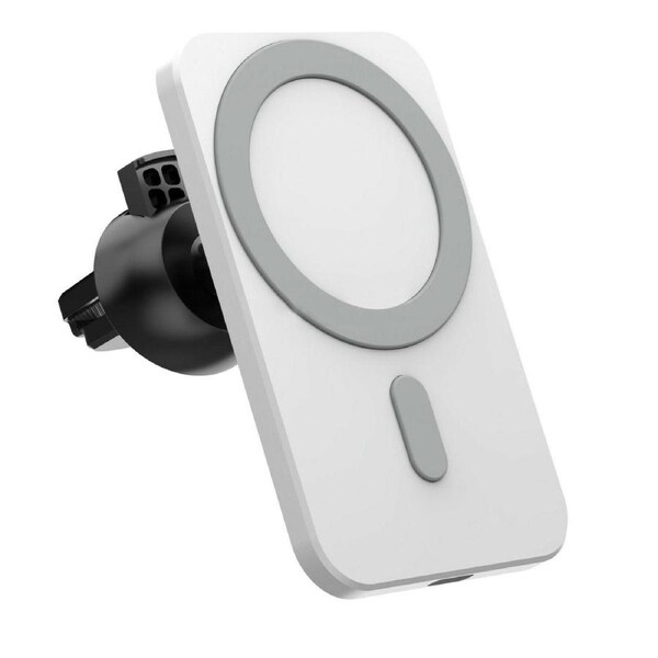 Wireless Fast Magsafe Car Charger for iPhone 12 13 Pro Mini - White 15W
