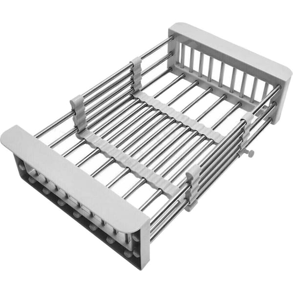 Stainless Steel Telescopic Dish Organizer Drying Rack