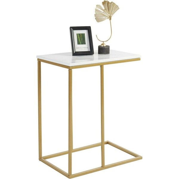 Marble Gold C Shape Coffee Table