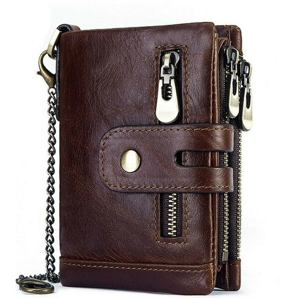 Men's Leather Chain Wallet Holder