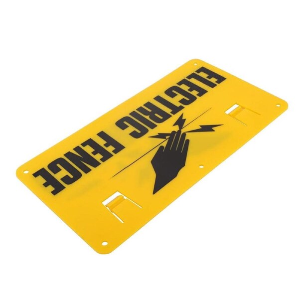 Wire Mesh Rope Electric Fence Warning Sign - Set of 10