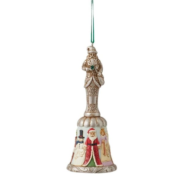 Heartwood Creek by Jim Shore - Christmas Santa Bell Hanging Ornament 13.5cm