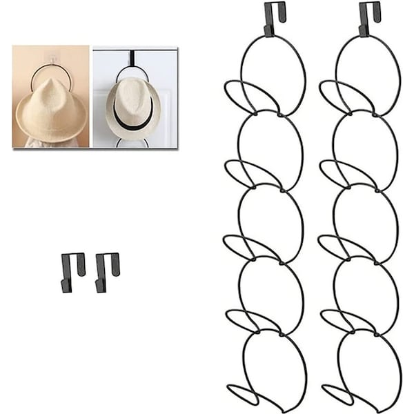 10 Pack Hat Racks Hanger Organizers Hanging Storage Rack With Hooks