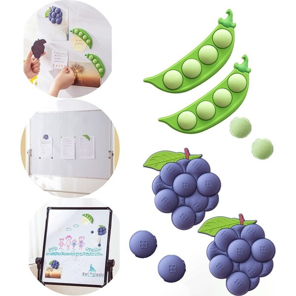 4 Pcs Refrigerator Magnets Magnetic Borders for Fridge Door Decorations