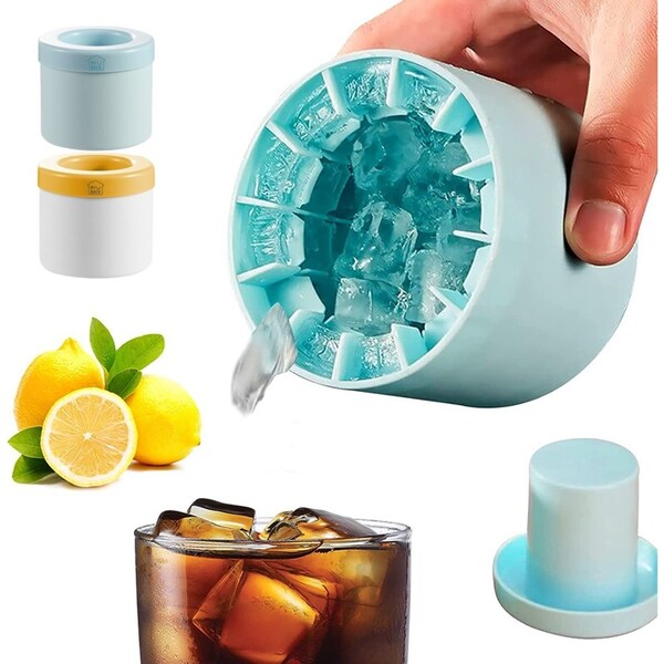 2 Pcs Silicone Ice Cube Maker Cup Ice Cubel Maker Mold Mini Ice Cube Tray