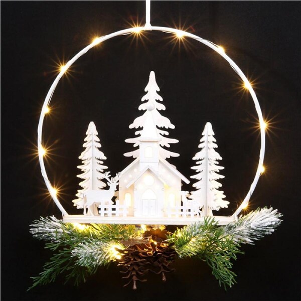 Christmas Light Up House 27cm
