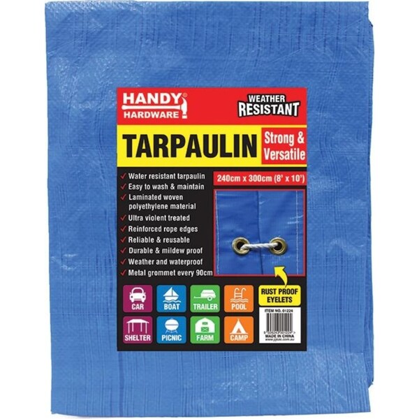 Ozoffer Weatherproof Tarpaulin Tarp Poly Camping Tarps Canvas Heavy Duty Tent Cover