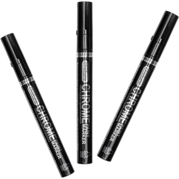 Art Liquid Silver Mirror Chrome Marker Smooth DIY Reflective Paint Pen for DIY Models 0.7, 1, 3mm 3 Set