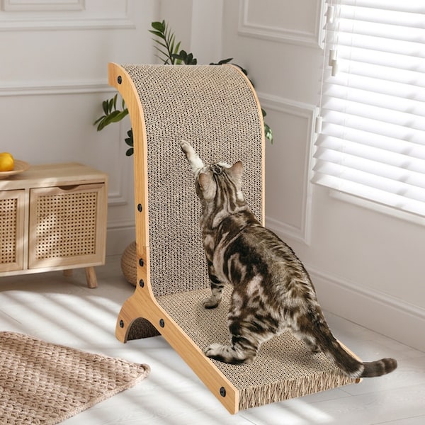 Pawz Cat Scratch Pad Cardboard Kitten Cat Scratcher Scratching Board Scratch Toy