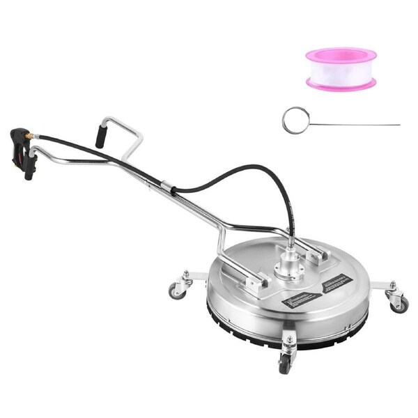 Alston 21'' High-Pressure Surface Cleaner Max 8.6GPM 4200PSI Stainless Steel Cleaner with 4 Wheels For Concrete Driveway Patio Floor Sidewalks Decks