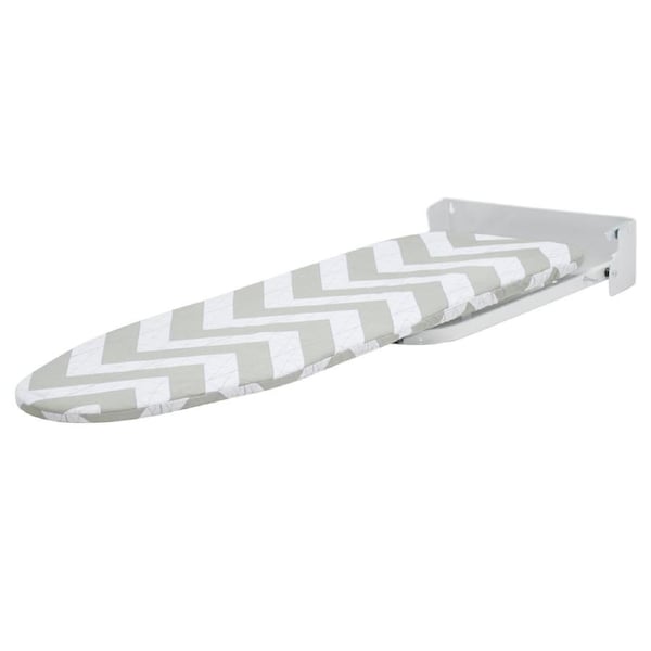 Wall Mounted Foldable Ironing Board 90 Degree Foldable Swivel Folding Iron Board 92X31cm with Removable Cover Home Apartment Laundry Space Saving