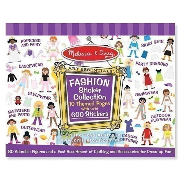 Melissa and Doug - 600 Sticker Collection - 10 Fashion Themes