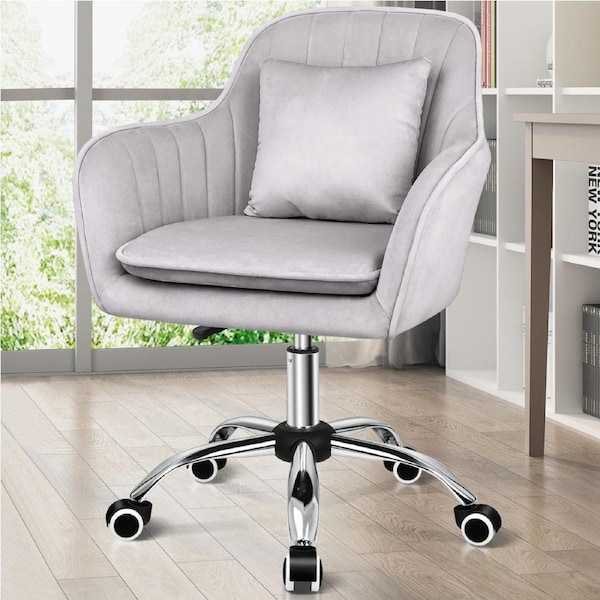 ALFORDSON Velvet Office Chair Orla Grey