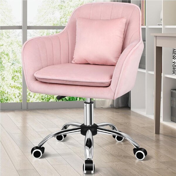 ALFORDSON Velvet Office Chair Orla Pink