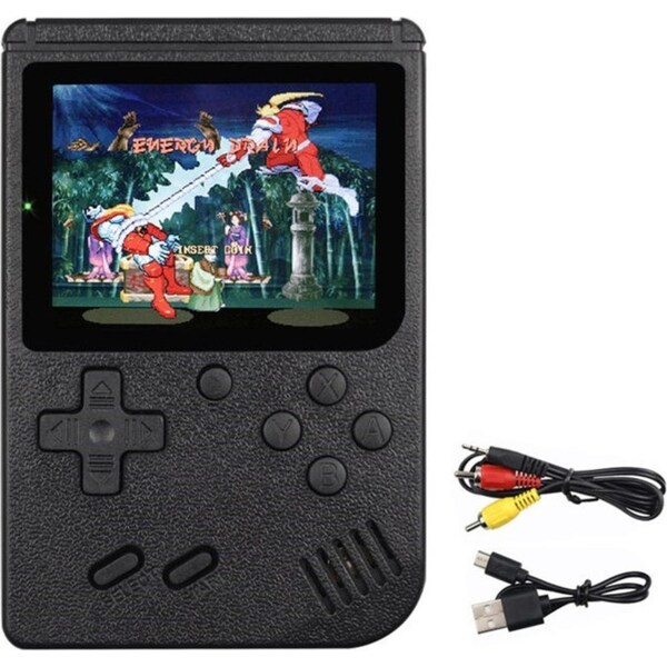 Catzon Retro Handheld Game Console with 400 Classical FC Games Support for Connecting TV-Black