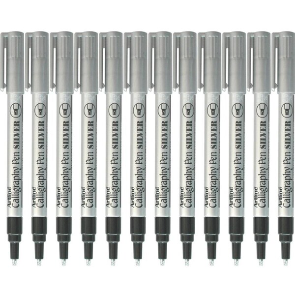 Artline 993 Calligraphy Pen 2.5 Silver Box 12