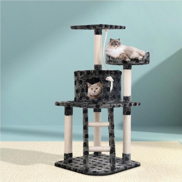 i.Pet Cat Tree 120cm Tower Scratching Post Scratcher Trees Bed Wood Condo Toys Bed