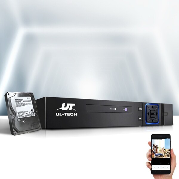 UL-Tech 4CH DVR 1080P 5in1 CCTV Video Recorder 4TB Hard Drive