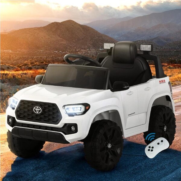 Toyota Ride On Car Kids Electric Off Road Tacoma Jeep White