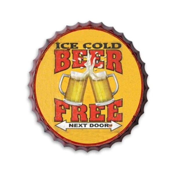 Men's Republic Retro Bar Sign - Free Beer