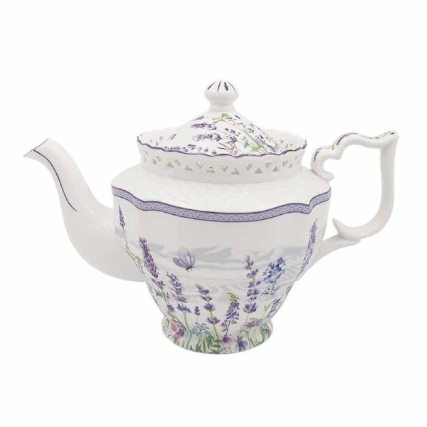 Elegant Kitchen Teapot Lavender Farm China Tea Pot 1 Litre