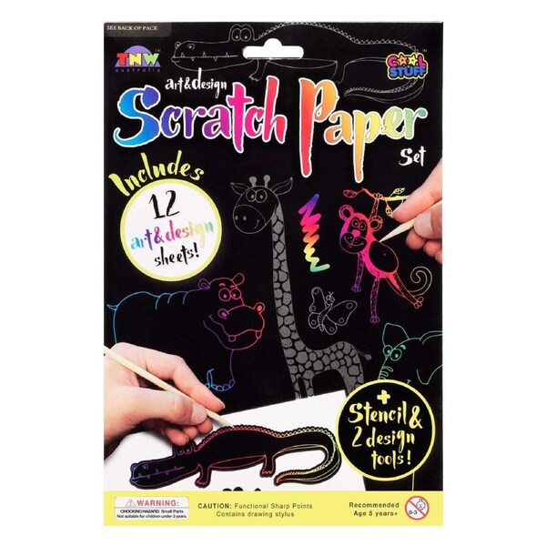 Art & Design Scratch Paper - 12 A5 Sheets