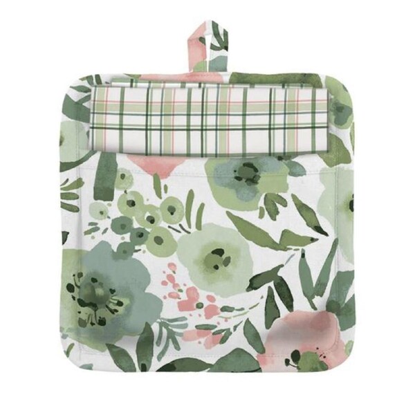Lang Oven Kitchen Pot Holder with Dishtowel Inner Garden Set of 2