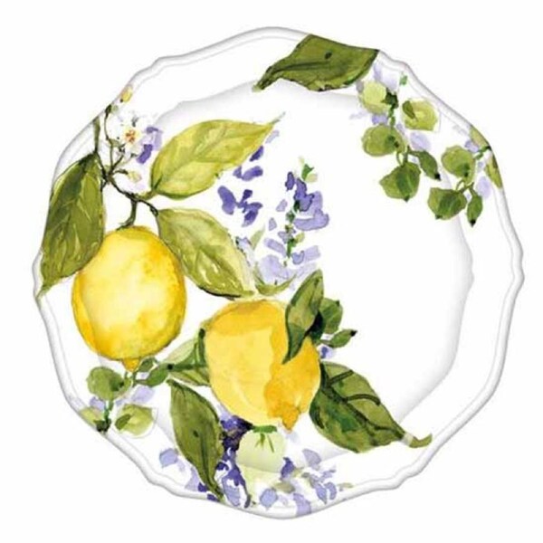 Lang Kitchen Dining Lemon Grove Set of 3 Serving Appetizer Plates