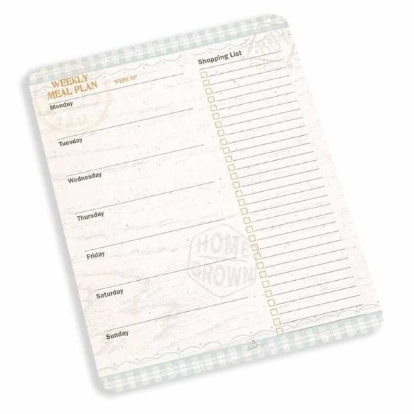 Lang Undated Weekly Meal Planner Farmhouse 53 Sheets Notepad