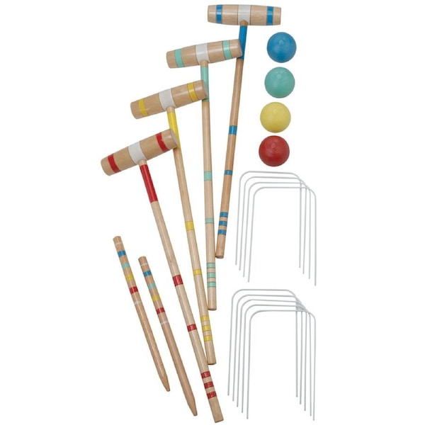 Regent Sports Classic 4 Player Croquet Set with 24 Inch Sticks