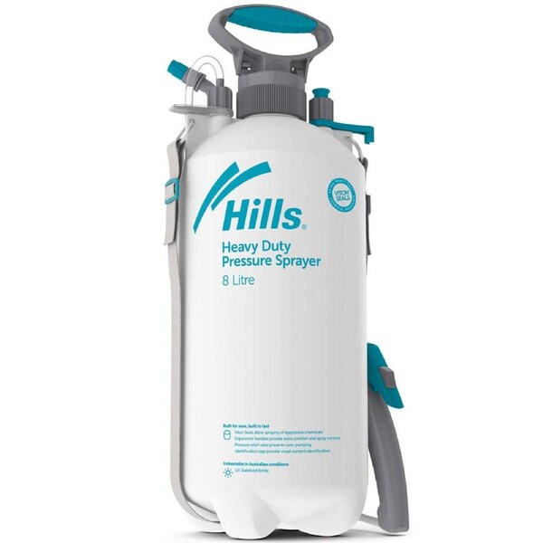 Hills 8L Heavy Duty Sprayer with Chemical Resistant Seals