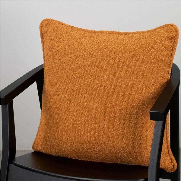 Boucle Square Cushion - Rust