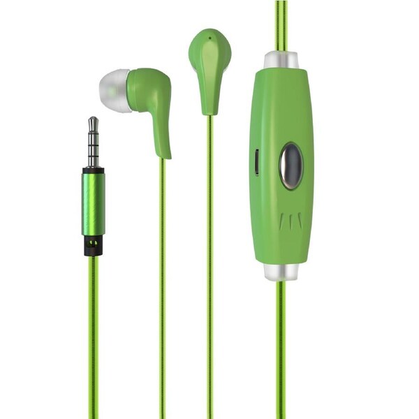 Laser Glow: Flashing Light Cable Wired Earphones with Stereo Sound & In-Line Controls