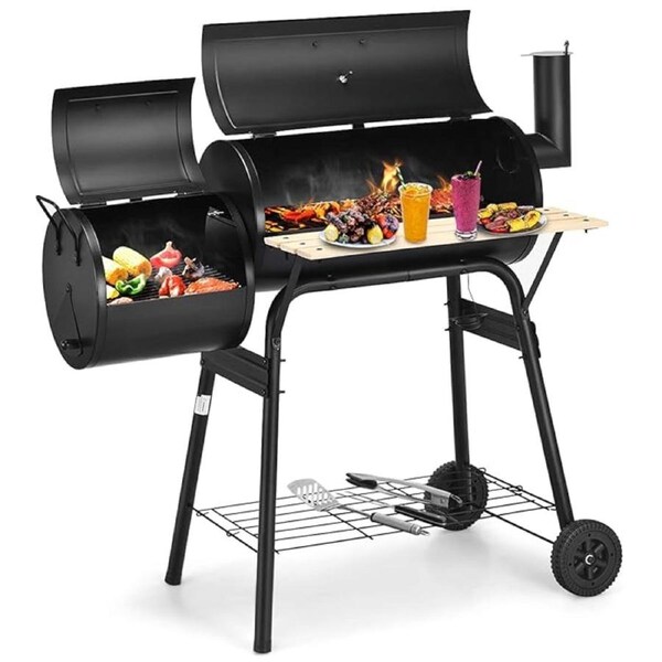 Portable Charcoal Grilling and Smoking Apparatus