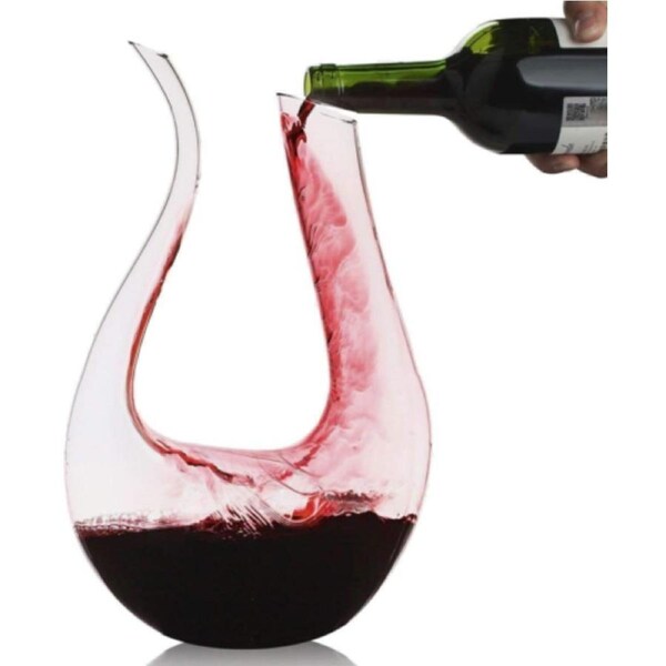 1.5 L Crystal Glass U Shape Wine Decanter