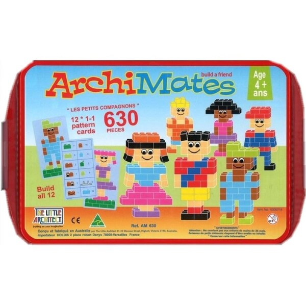 The Little Architect Kids Building Blocks Set 630pcs Archi Mates Box