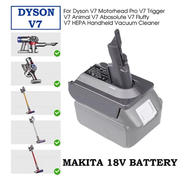 Dyson V7 Battery Adapter To Makita 18V Li-Ion Battery