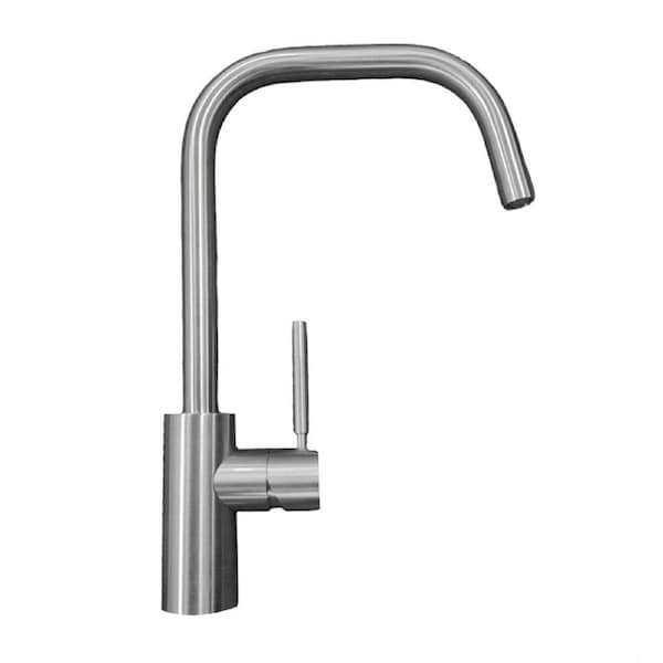 A2F Genuinox Sciabecco R Kitchen Basin Mixer Stainless Steel Sink Faucet Silver