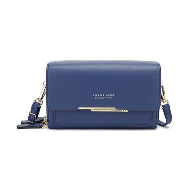 Nevenka Womens Multiple Card Slots Crossbody Shoulder Bag Large Capacity Wallet-DarkBlue