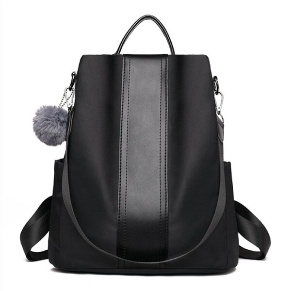 Nevenka Women Backpack Waterproof Anti-theft Lightweight Shoulder Bag-Black