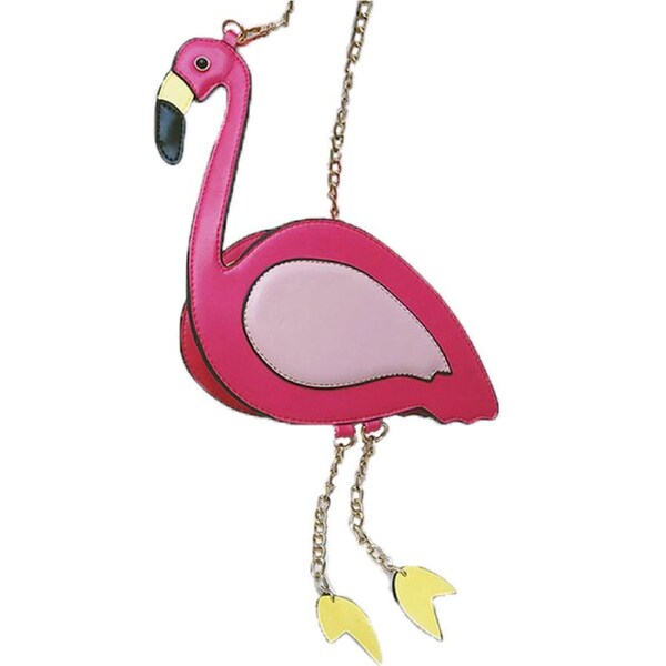 Nevenka Women PU Leather Handbag Flamingo Crossbody Bag