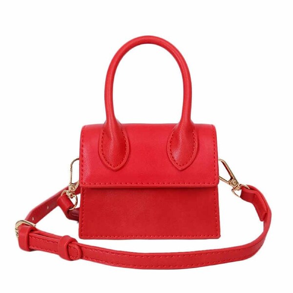 Nevenka Small Square Bag Women Simple Mini Messenger Bag-Red